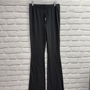 New Fashion Nova Ladies Adriana Flare Leg  Yoga Lounge Pants Charcoal Sz Medium